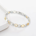 Sleek Heart Magnetic Link Bracelet
